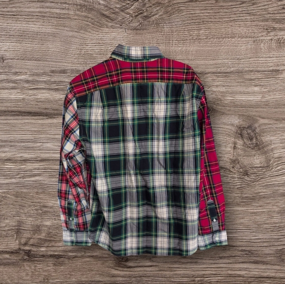 NEW J Crew Factory Mens Size L Classic Flex Washed Tartan Plaid Button-up Shirt - Picture 2 of 3